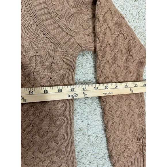 J Crew Womens Angora Wool Blend Cable Knit Pullover Sweater Sz M Classic Preppy - Picture 7 of 9